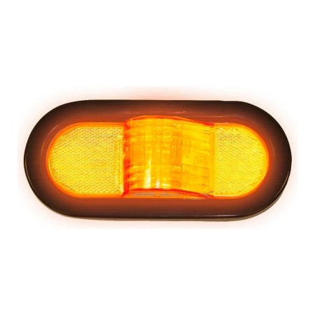 Buyers Products 6 Inch Amber Oval Mid-Turn Signal-Side Marker Light Kit with 9 LEDs 5626209
